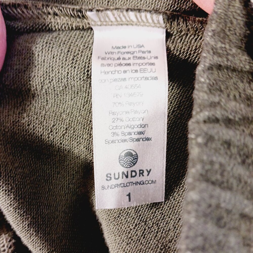 SUNDRY for EVEREVE, Cargo Joggers, Sweatpants, Size Small, Evergreen, High Rise - Picture 15 of 15